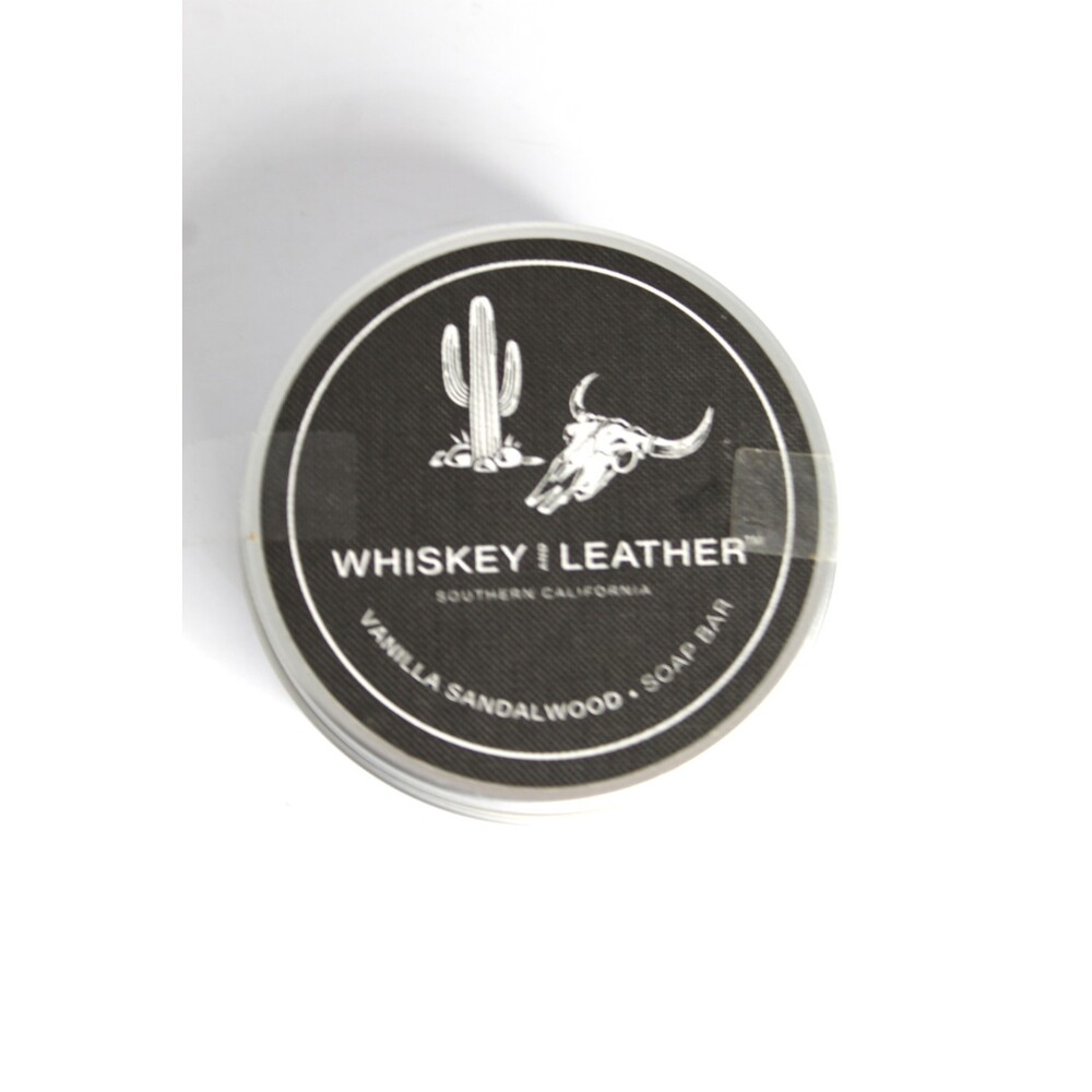 Whiskey and Leather‎ Vanilla Sandalwood Soap Bar 7oz. Tin Sand & Fog Home New